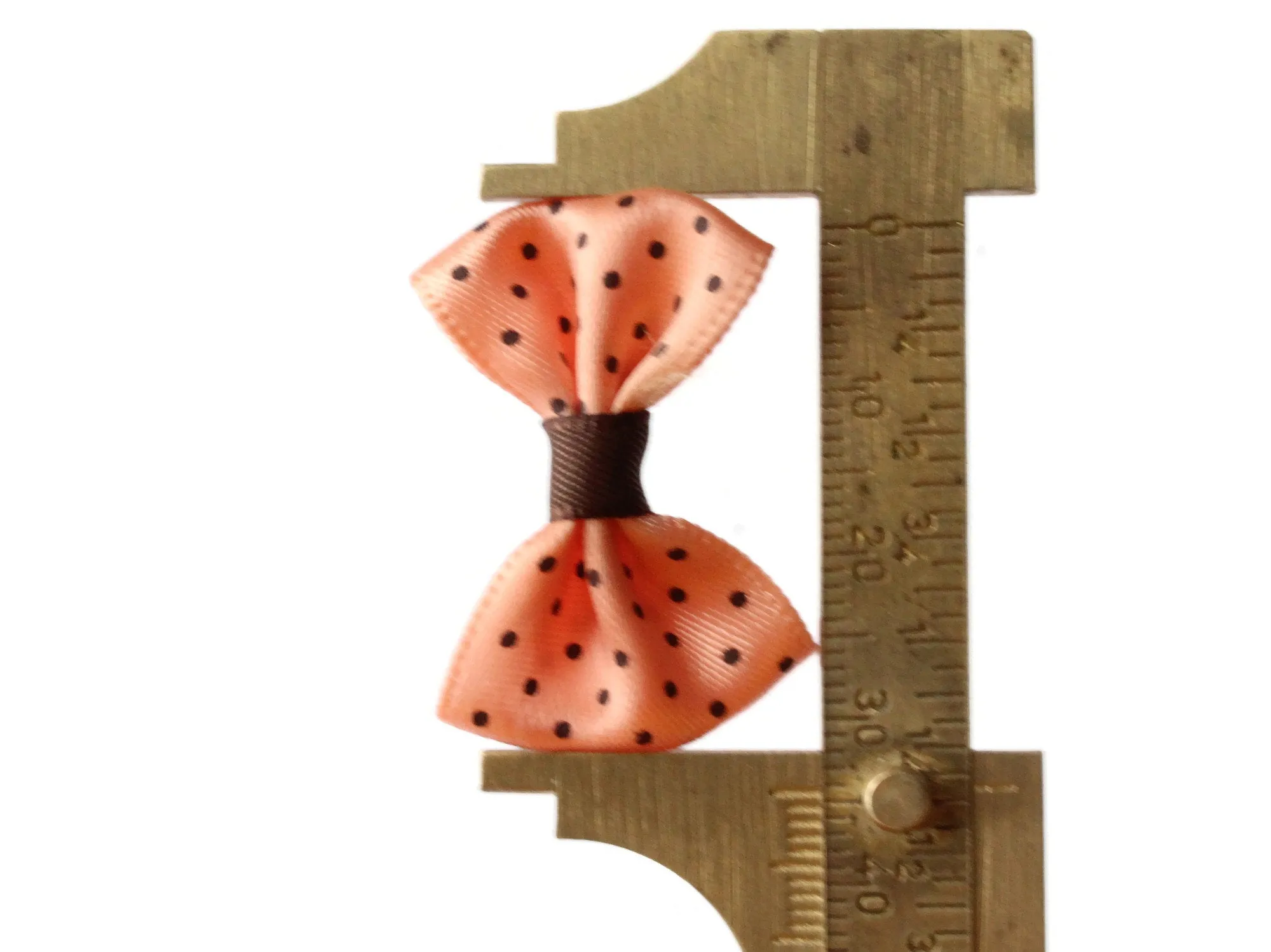 10 35mm Mixed Color Polka Dot Bows - Loose Bow Embellishments