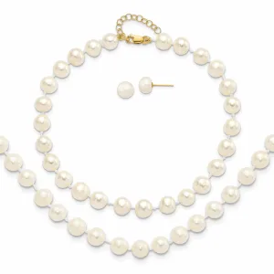 14k FWC Pearl Bracelet Necklace Earring