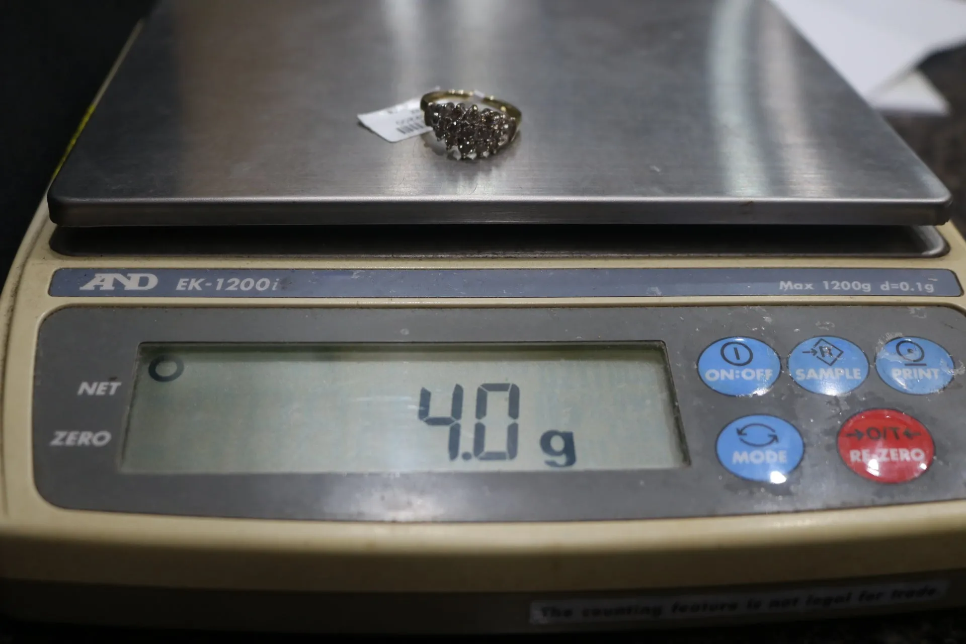 14K Yellow Gold Diamond Cluster Ring (Size 6 3/4)