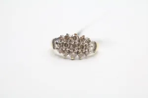 14K Yellow Gold Diamond Cluster Ring (Size 6 3/4)