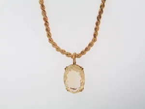 14K-YG CITRINE PENDANT