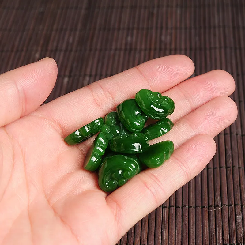 14X18X5mm Natural Jade Beads Nephrite Ruyi Bead WBD87