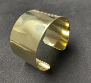 1.5" Cuff Bracelet, Gold, Adjustable Channel Cuff Blank, smooth  Cuff for adding art or other media, Each, J916G