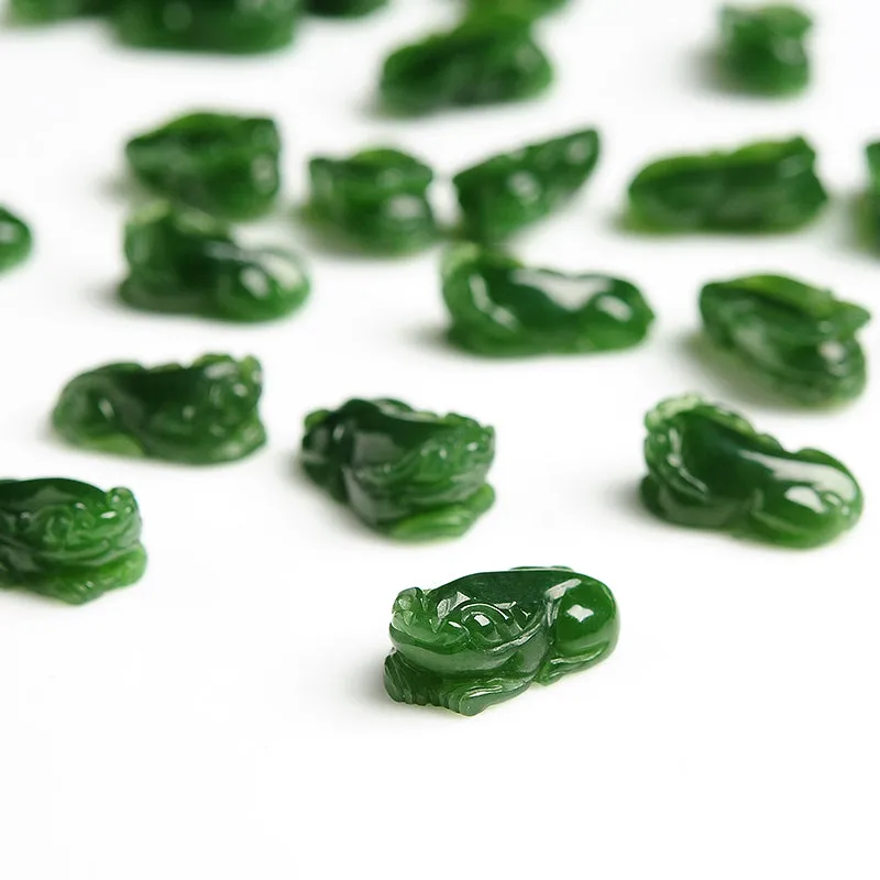 18X10X6mm Natural Jade Beads Nephrite Pixiu Bead WBD85