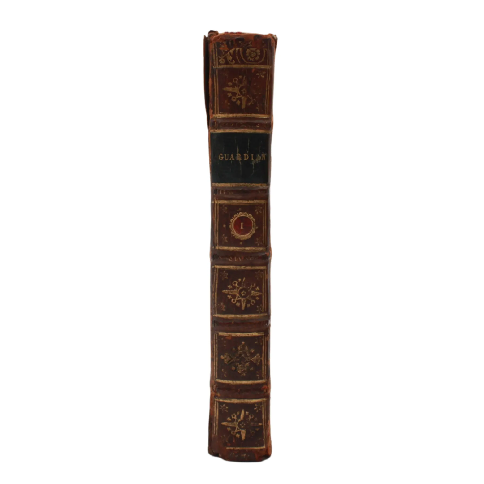 2 Volumes 1726 "The Guardian" Brown Full Leather Books