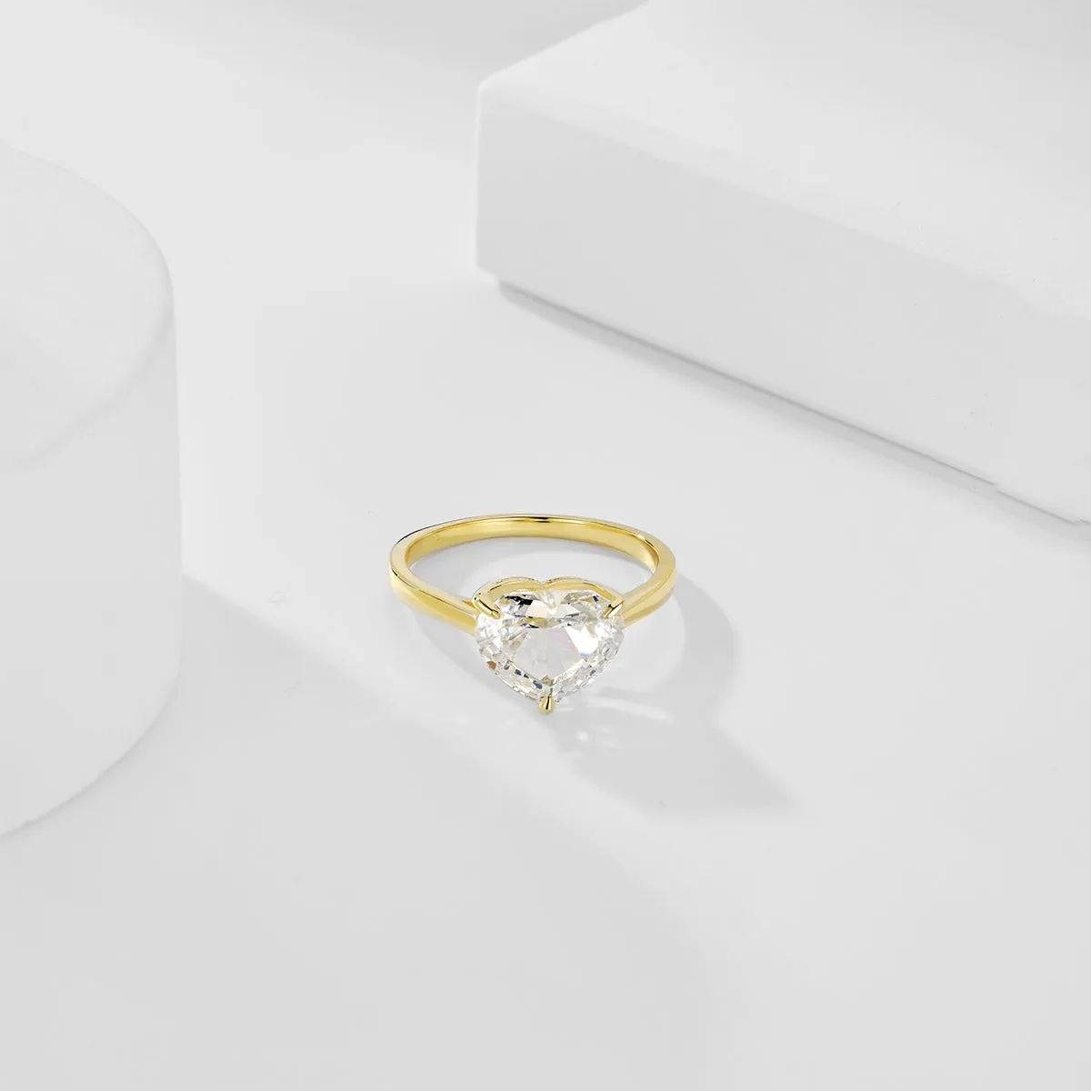 3 Carat Heart Solitaire Engagement Ring
