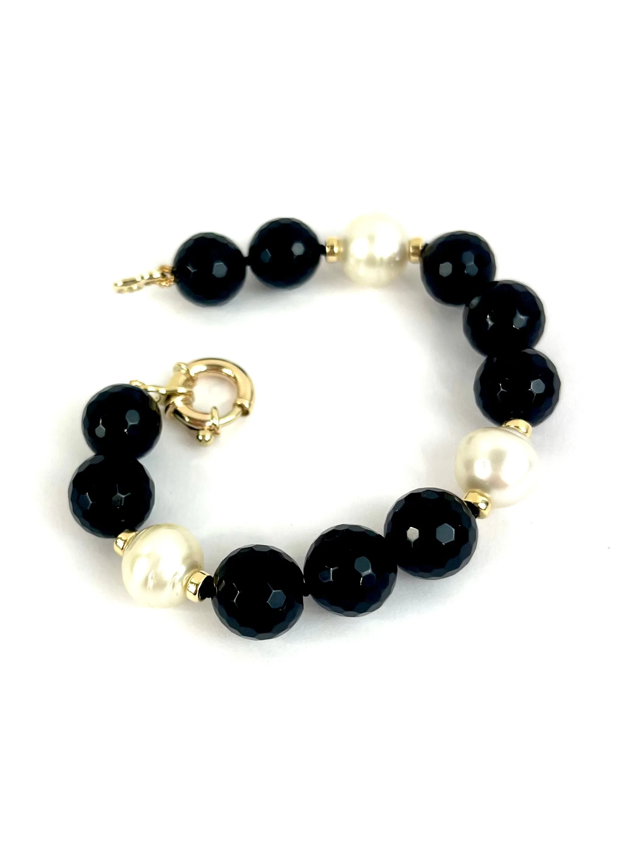 9ct Onyx Pearl Bracelet
