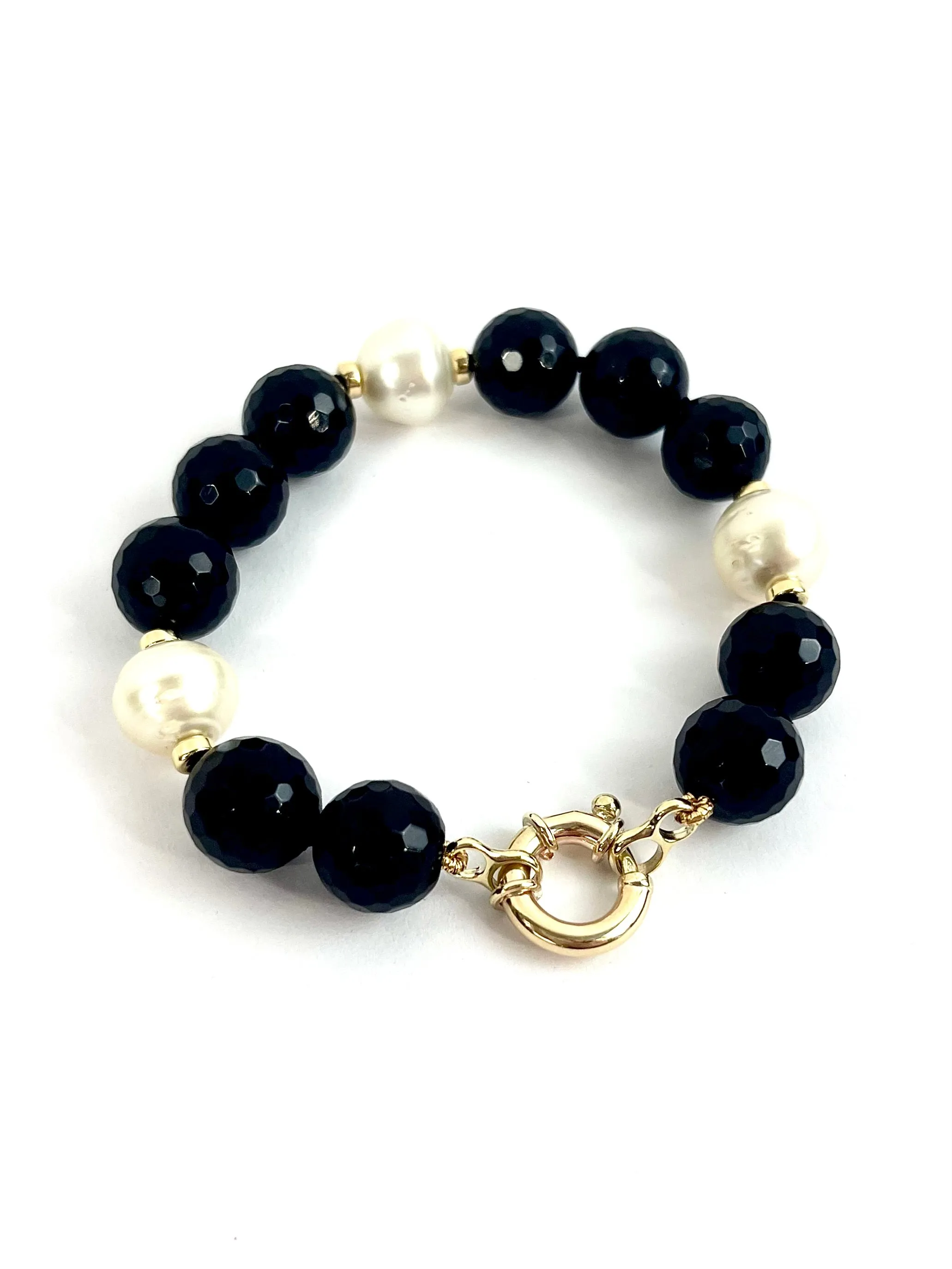 9ct Onyx Pearl Bracelet