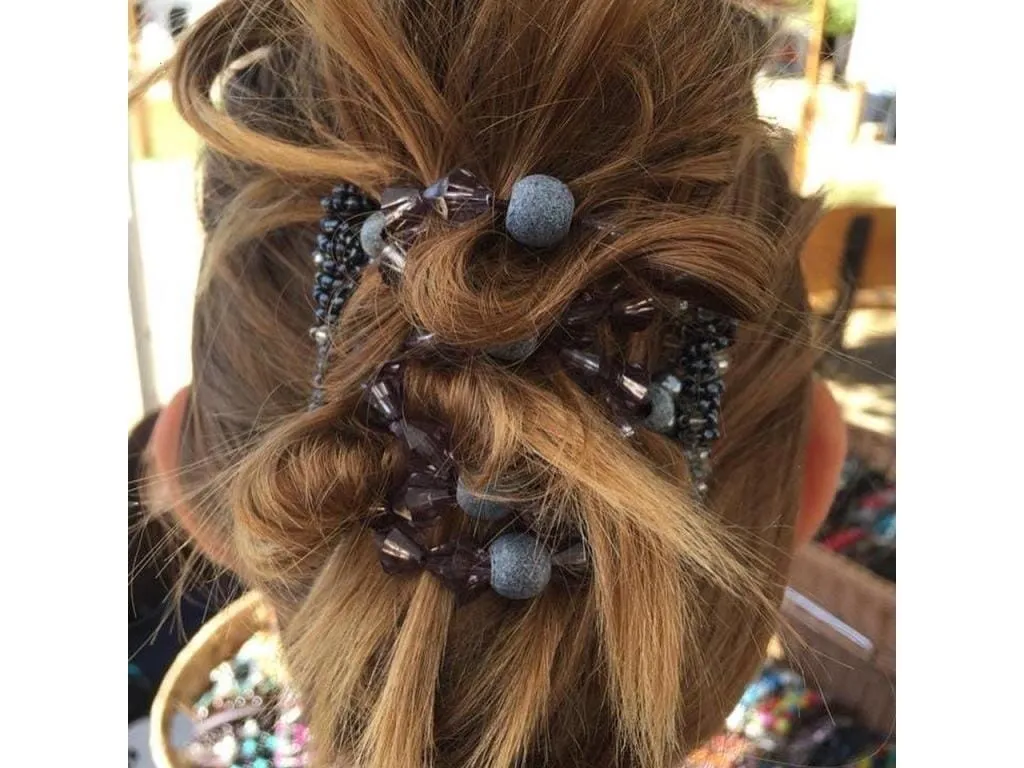 African Butterfly Wire Hair Clip - 7 Tong 488