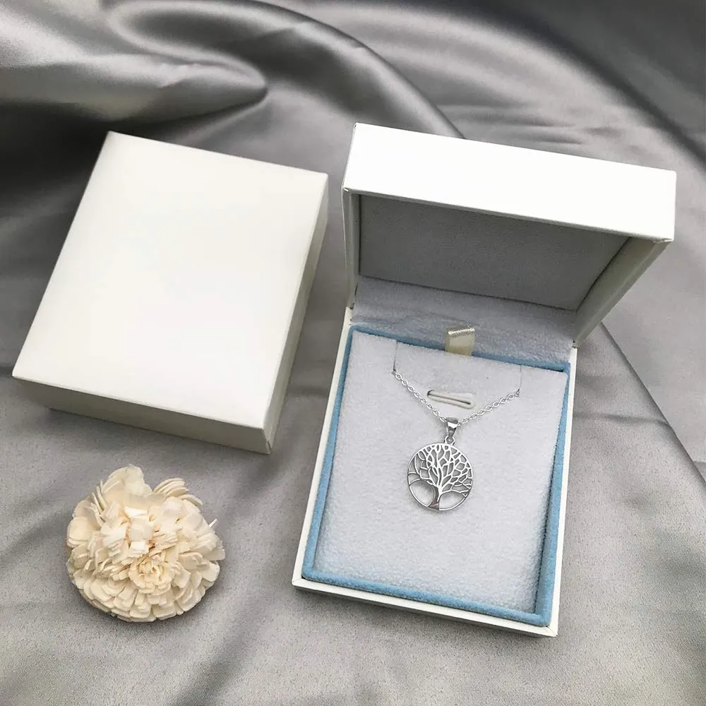 Agvana Sterling Silver Tree of Life Necklace for Women Dainty Family Tree Pendant Birthday Anniversary Jewelry Christmas Gifts for Teen Girls Mom Grandma Wife Sister Daughter Her Yourself, 16 2 Inch TREE-1