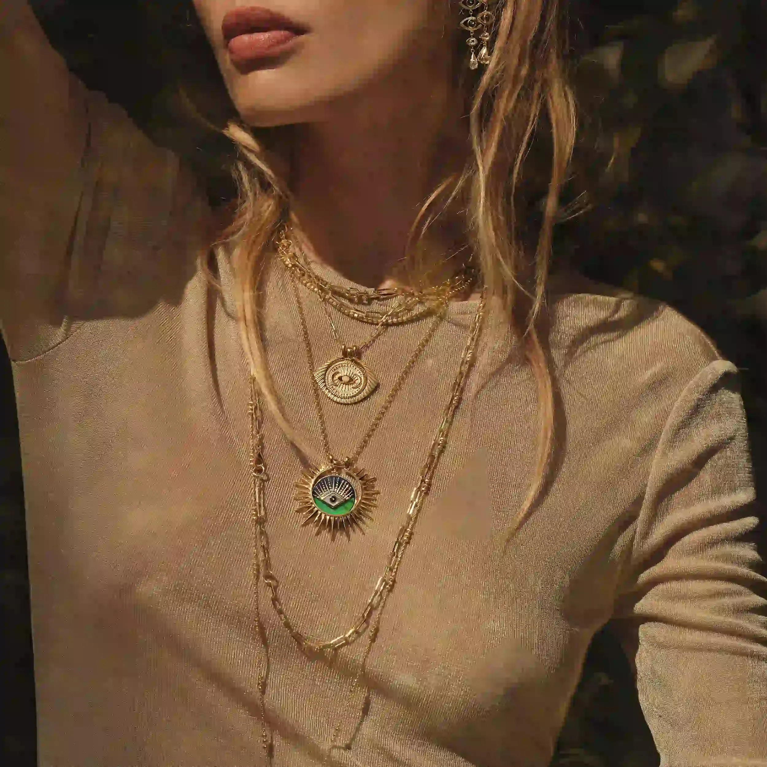 All-Seeing Eye Halo Necklace