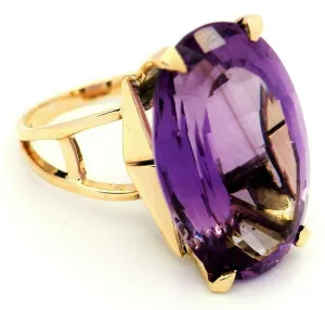 Amethyst 9ct Yellow Gold Dress Ring