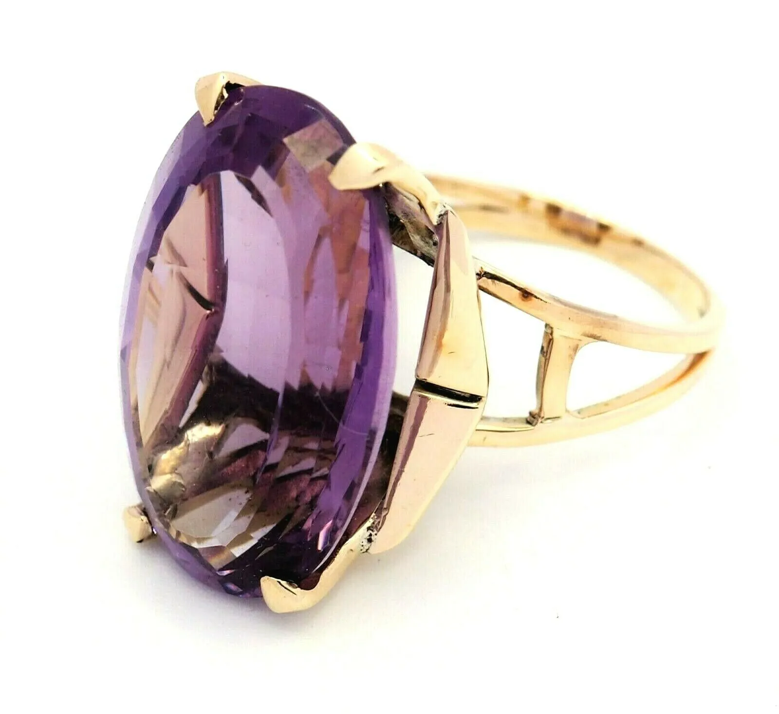 Amethyst 9ct Yellow Gold Dress Ring