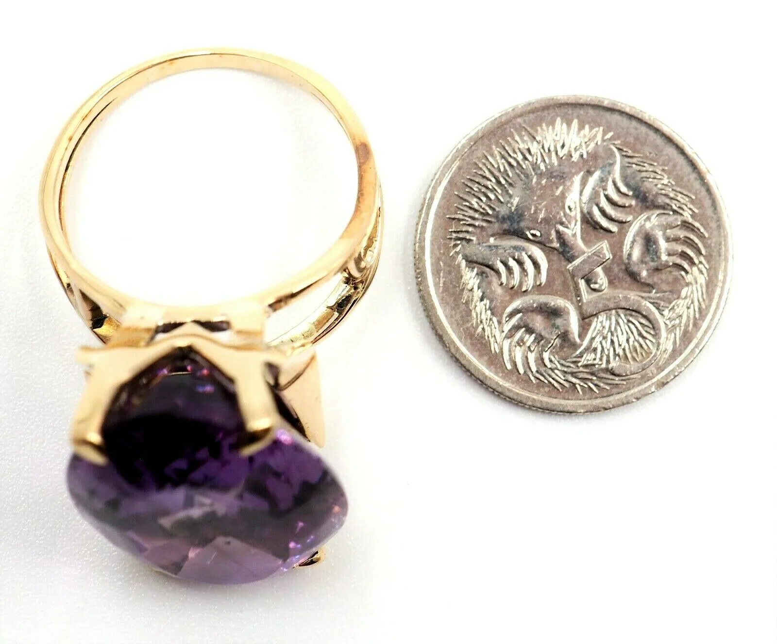 Amethyst 9ct Yellow Gold Dress Ring