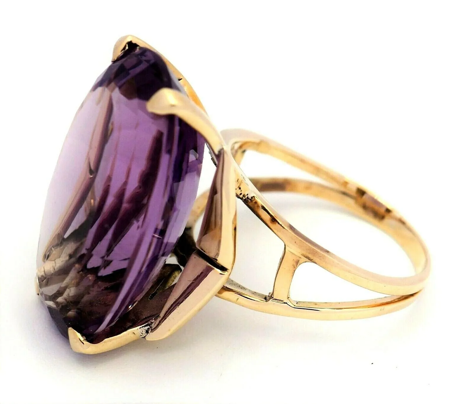 Amethyst 9ct Yellow Gold Dress Ring