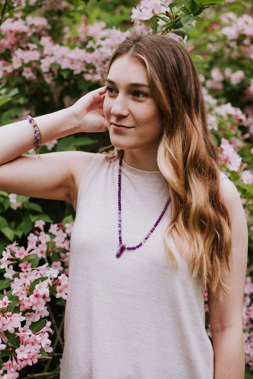 Amethyst Chakra Energy Mala