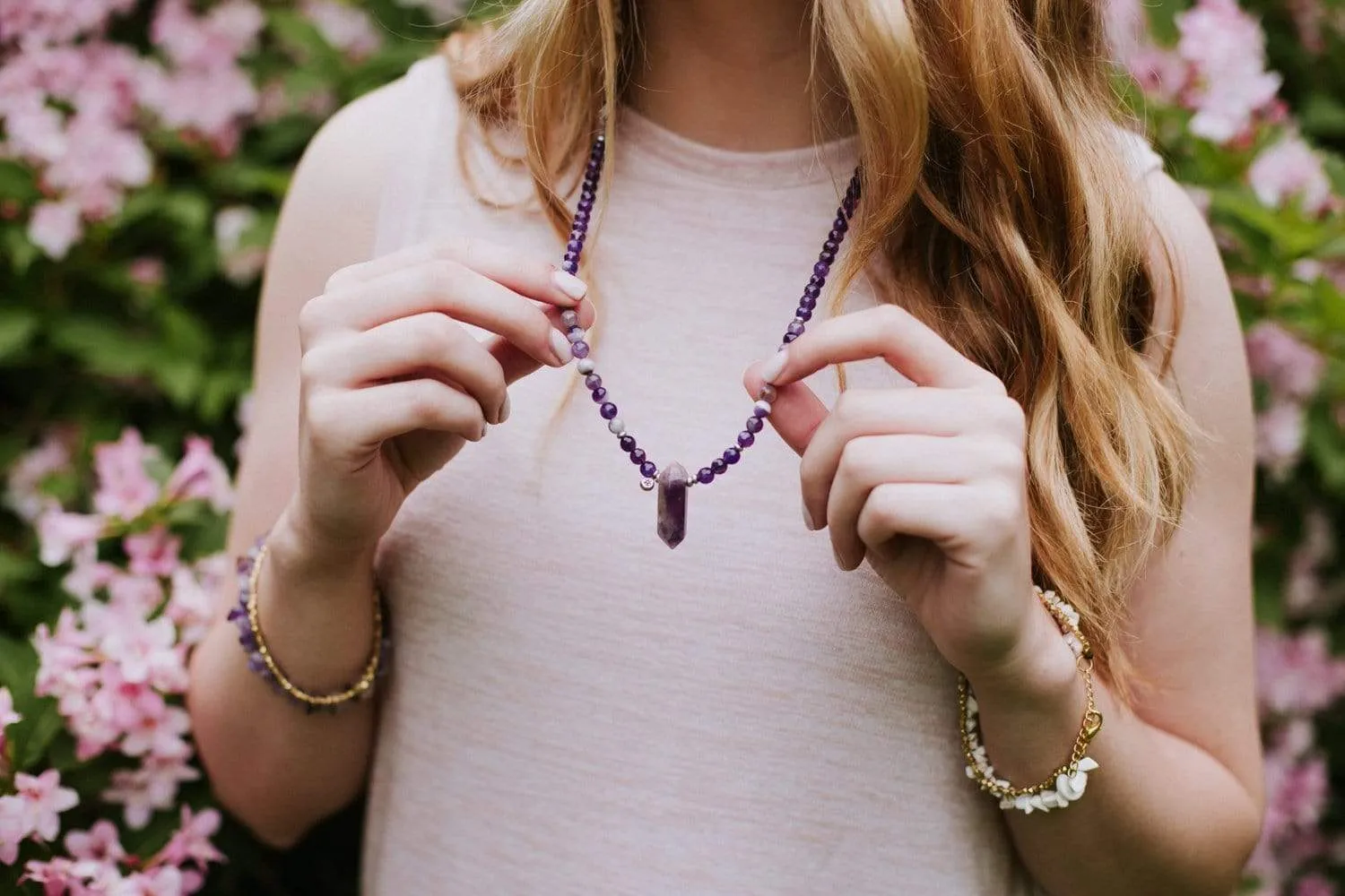 Amethyst Chakra Energy Mala