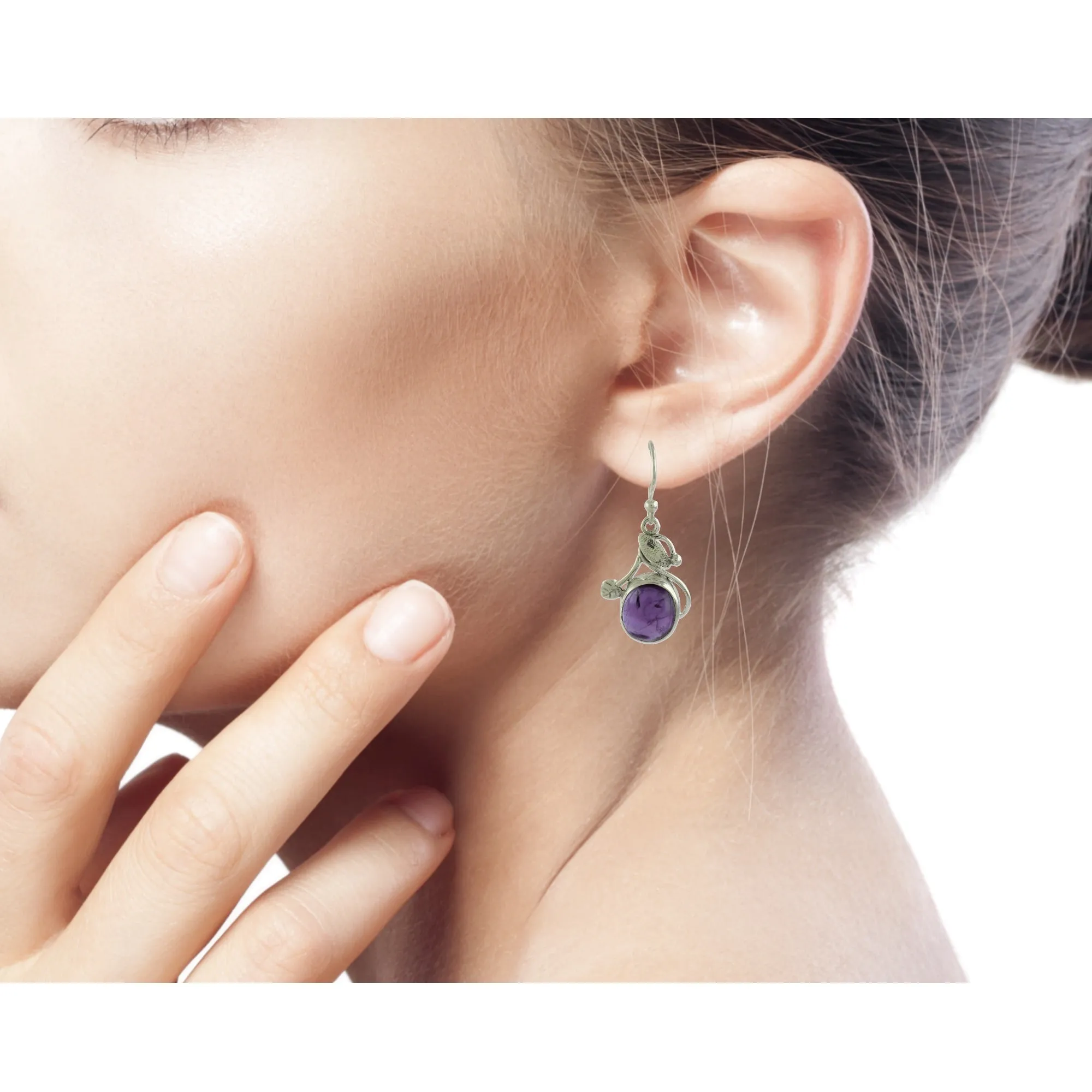 Amethyst dangle earrings - Impassioned Plum | NOVICA