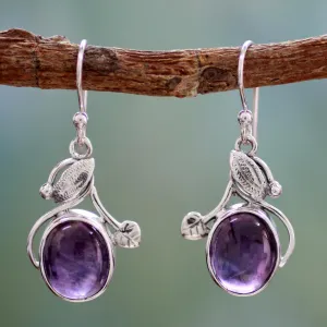 Amethyst dangle earrings - Impassioned Plum | NOVICA