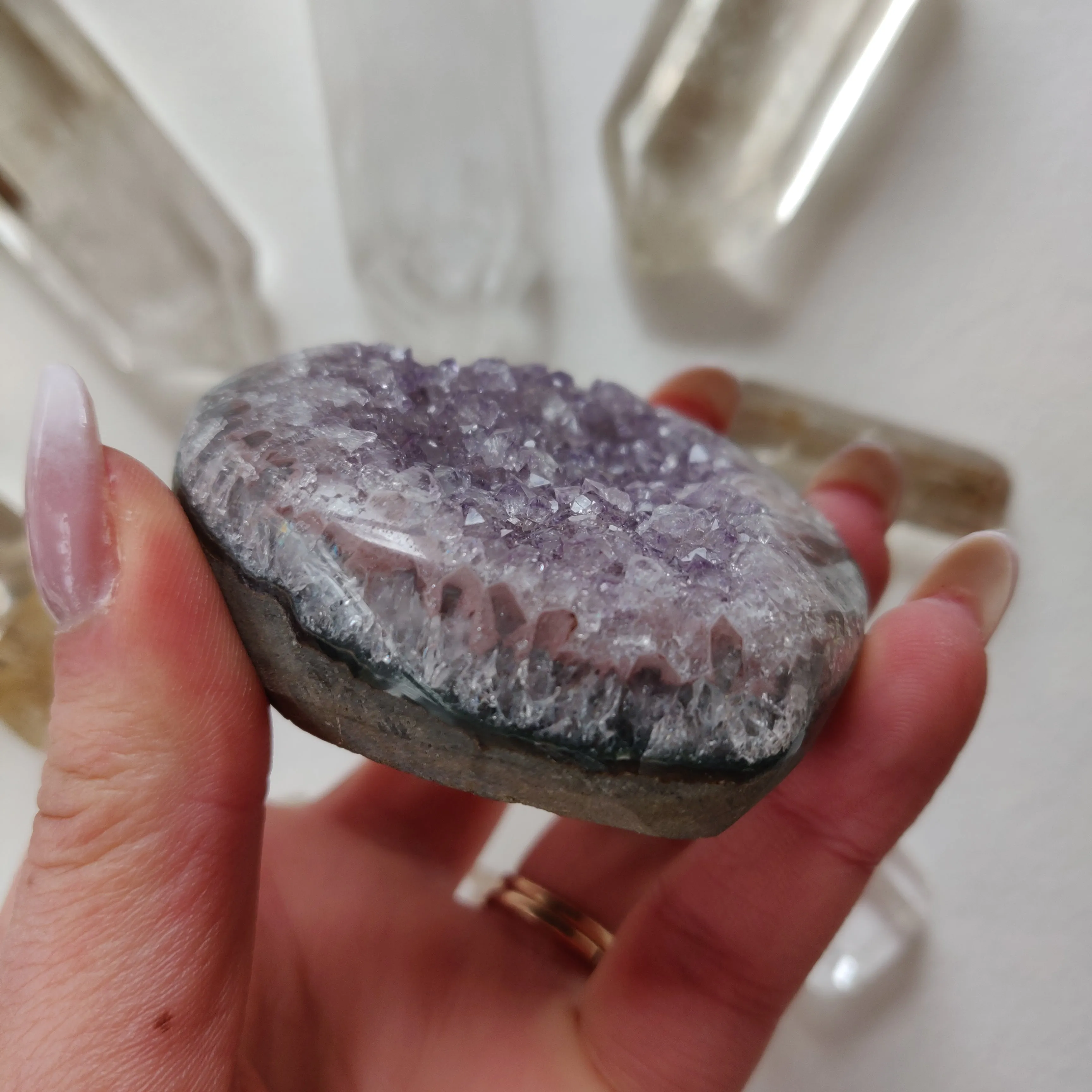 Amethyst Geode Heart (#3A)