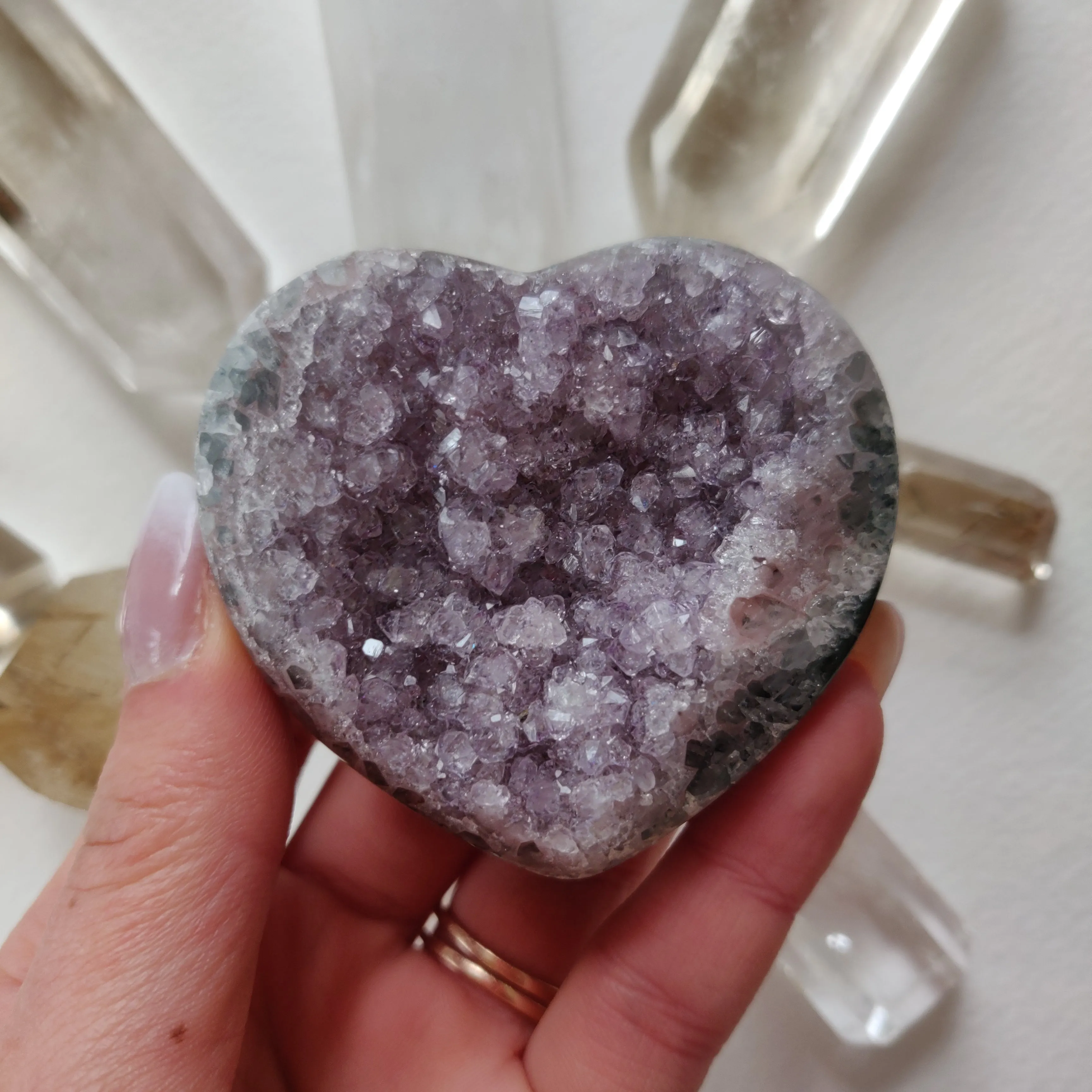 Amethyst Geode Heart (#3A)