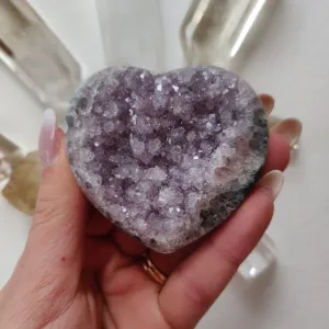 Amethyst Geode Heart (#3A)
