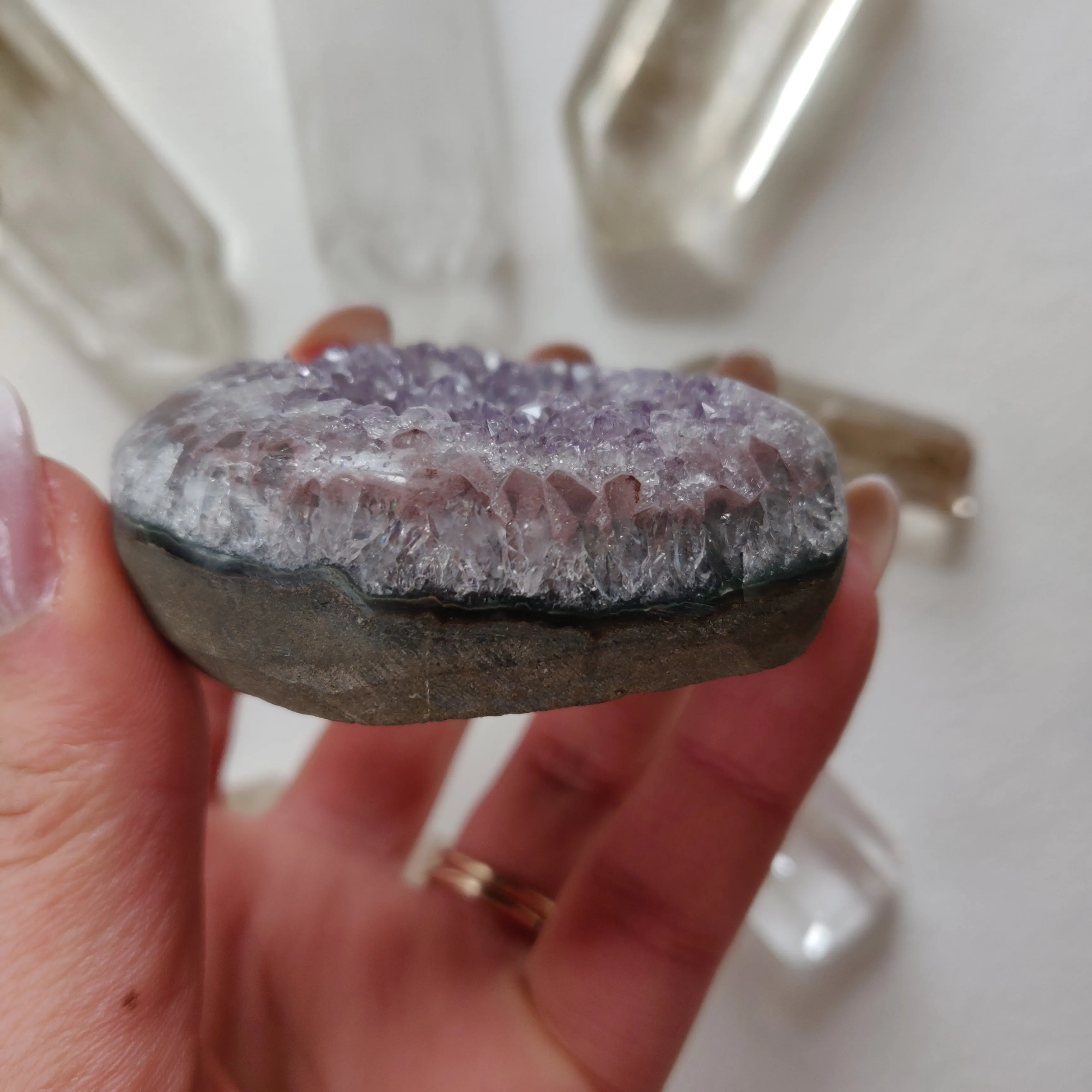 Amethyst Geode Heart (#3A)