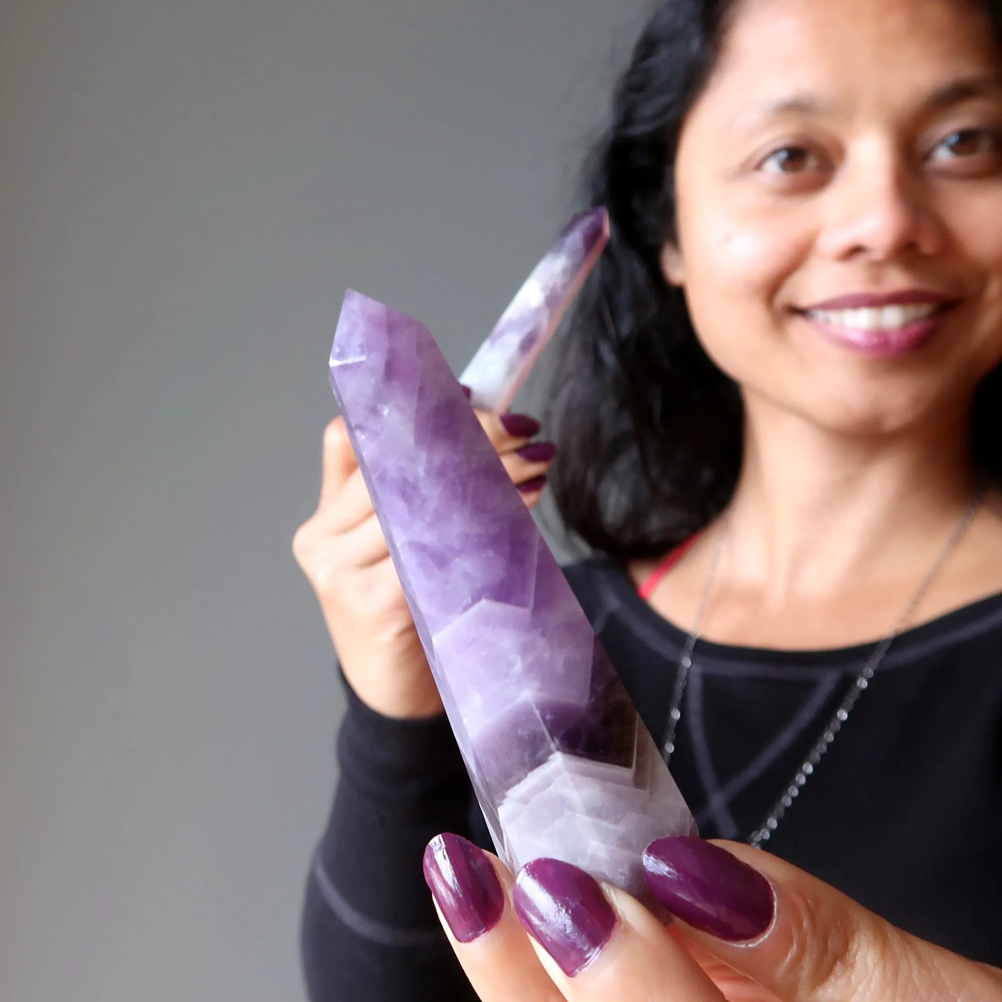 Amethyst Tower Wand Spiritual Purple Point