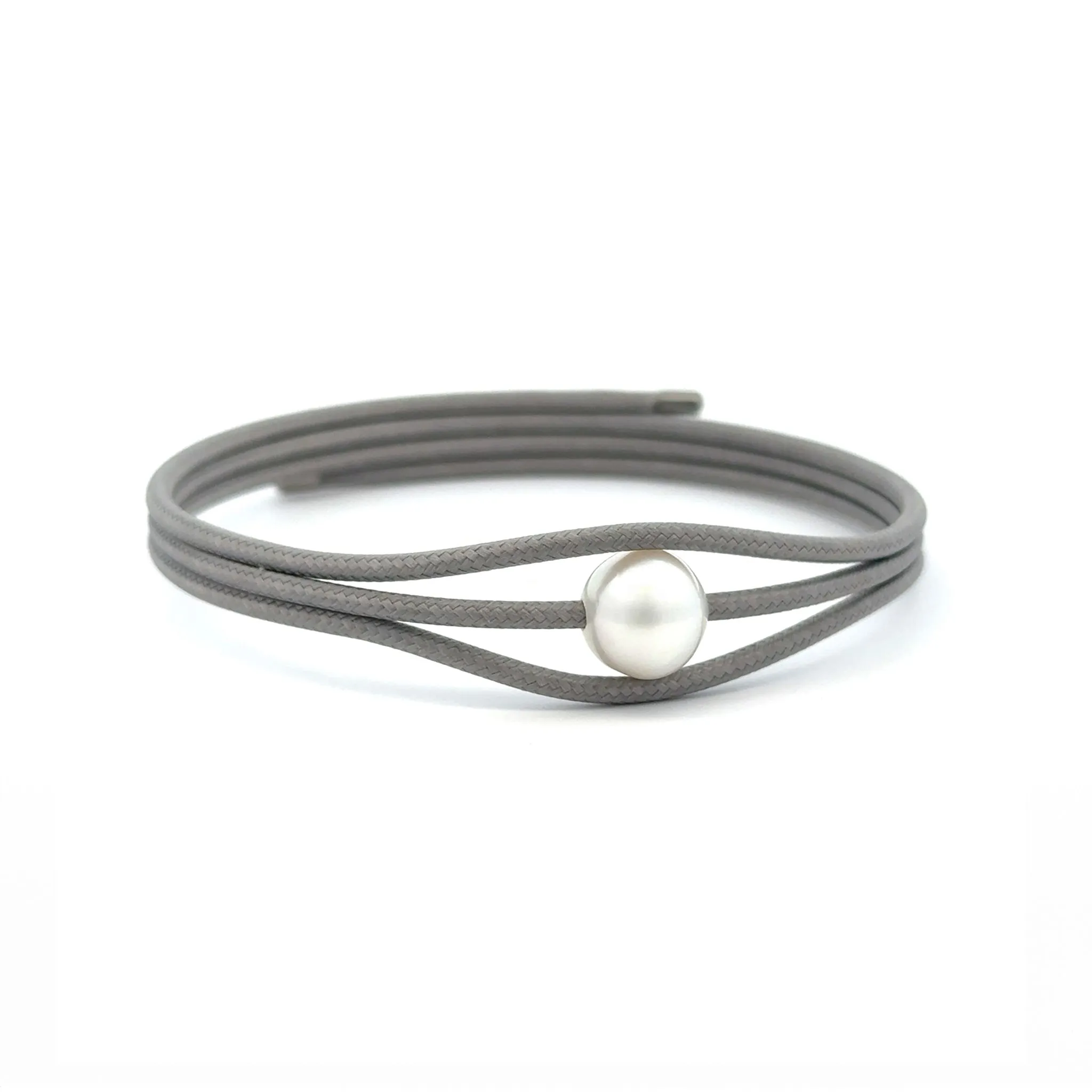 Australian South Sea Cultured 9 -10mm Pearl Grey Magnetic Wrap Bracelet