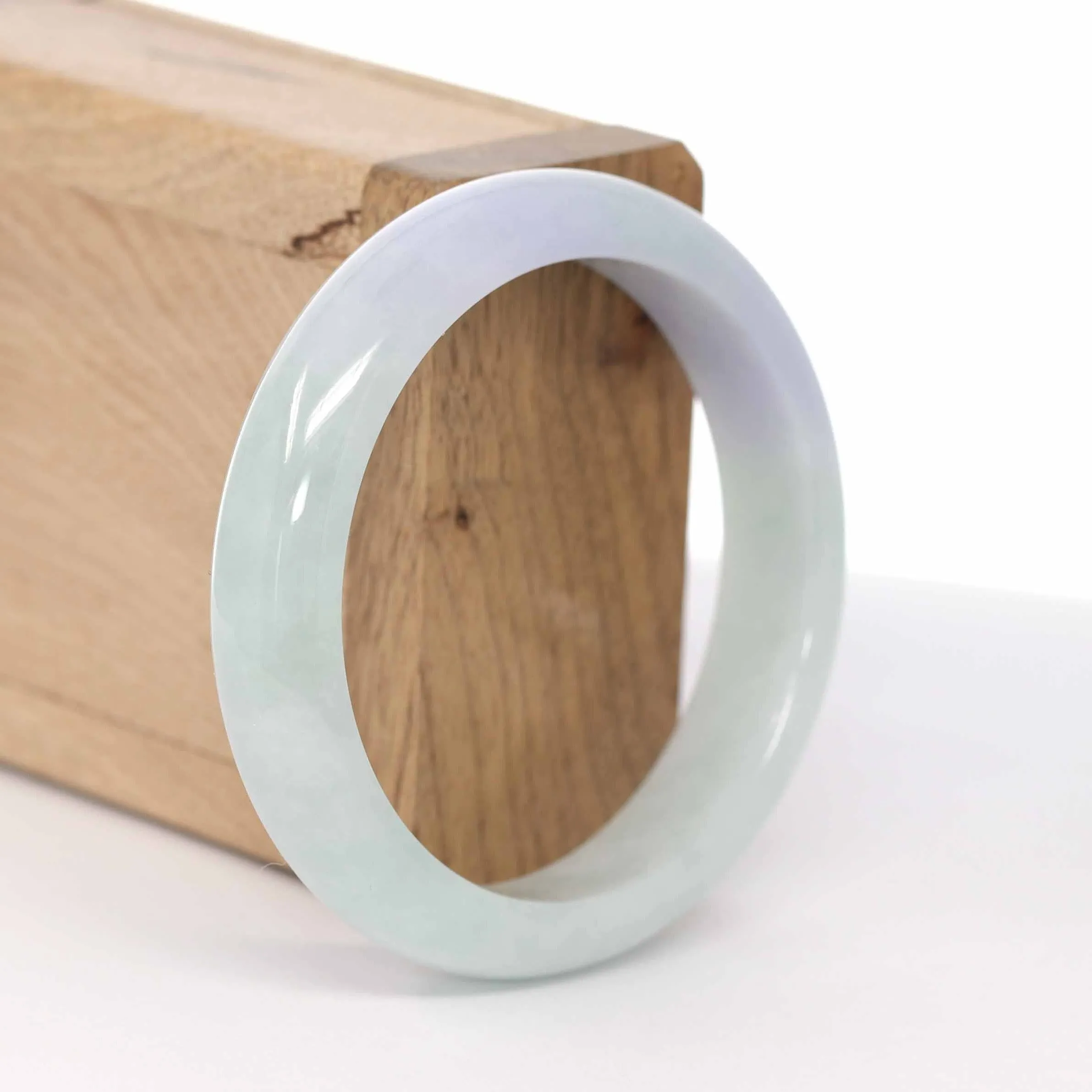 Baikalla "Classic Bangle" Lavender Natural Burmese Jadeite Jade Bangle ( 56.13 mm ) #612