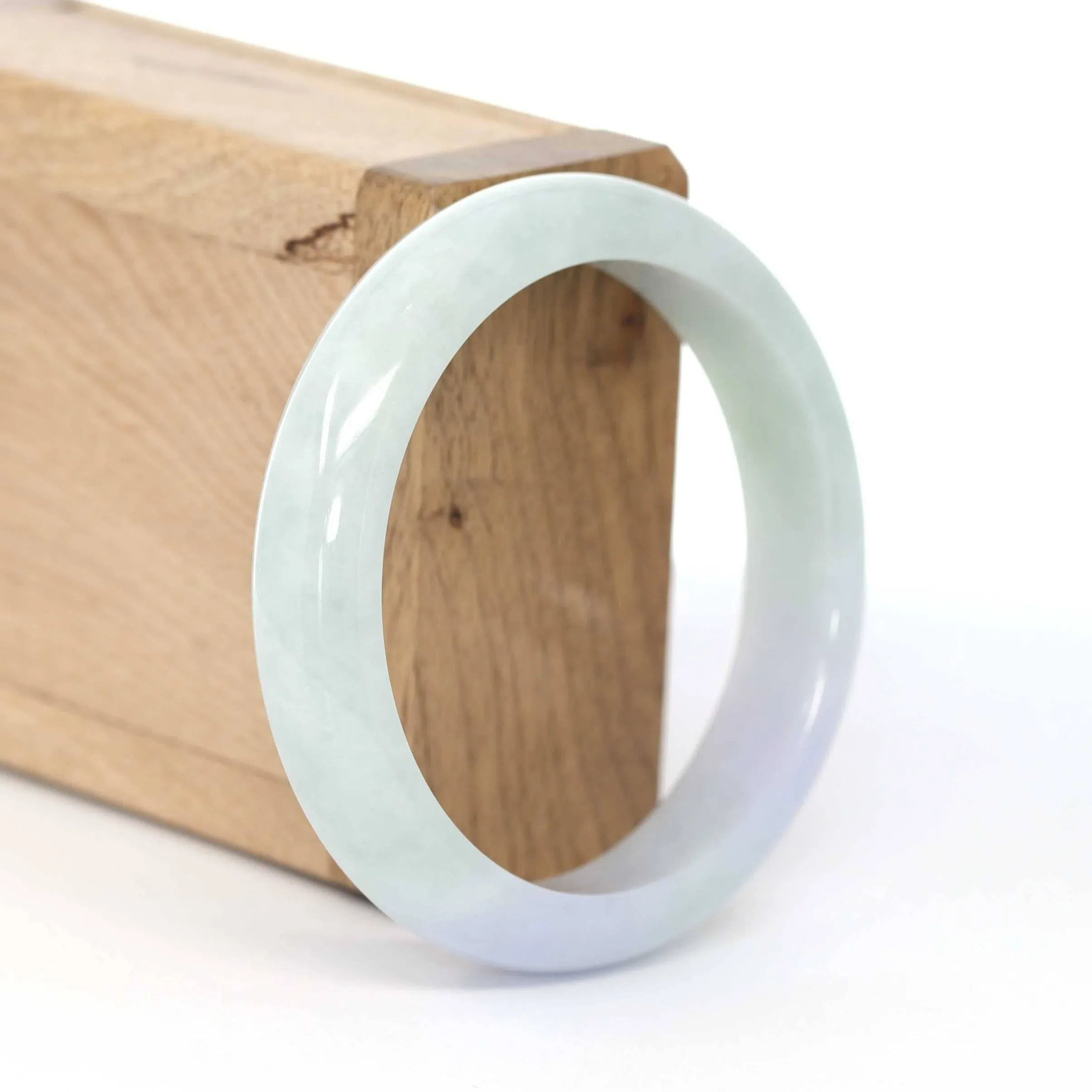 Baikalla "Classic Bangle" Lavender Natural Burmese Jadeite Jade Bangle ( 56.13 mm ) #612