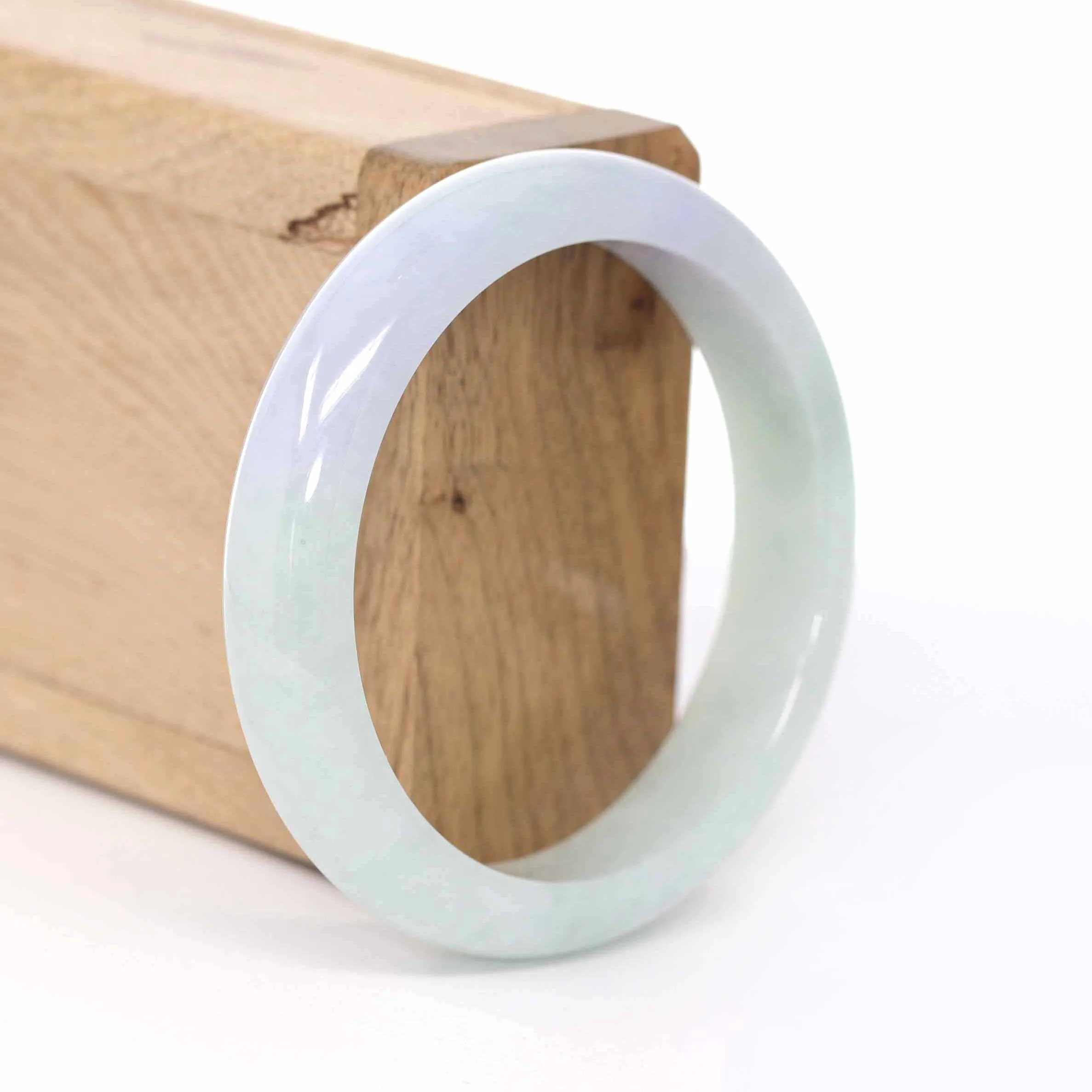 Baikalla "Classic Bangle" Lavender Natural Burmese Jadeite Jade Bangle ( 56.13 mm ) #612