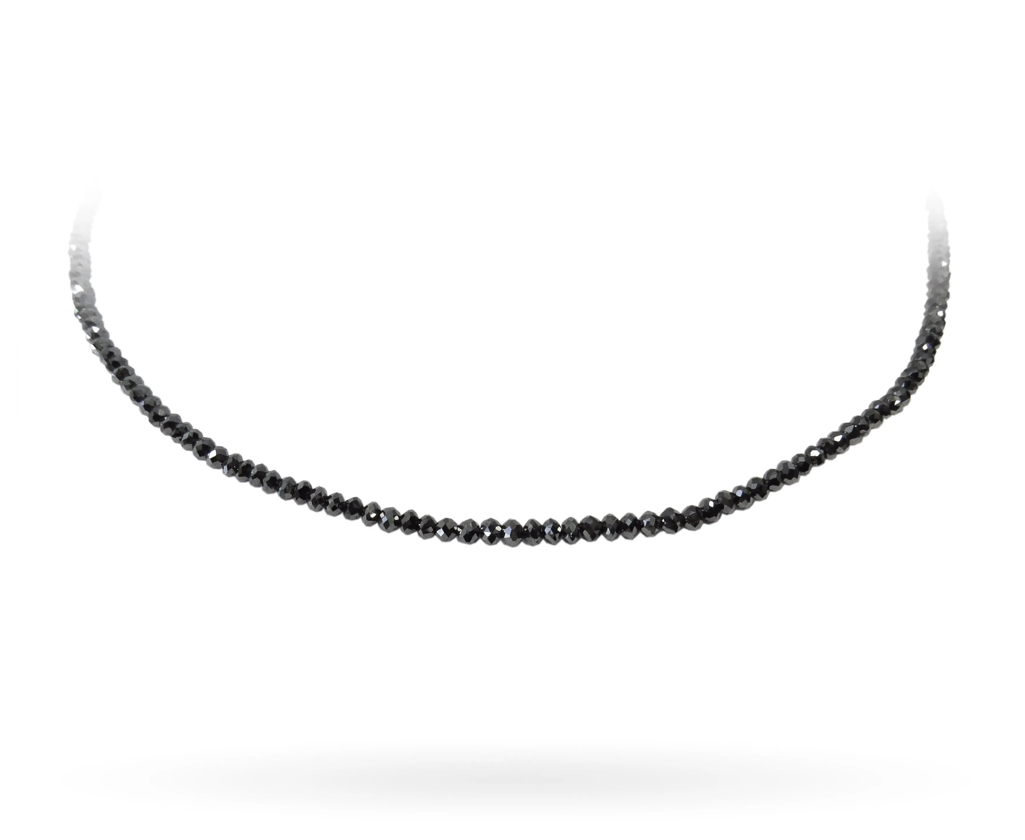 Black Diamond Bead Choker Necklace