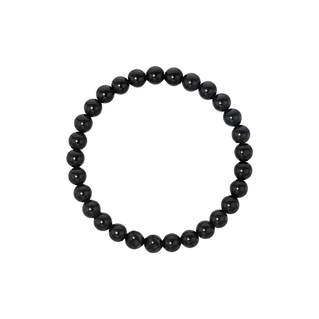 Black Onyx Bead Bracelet/6mm