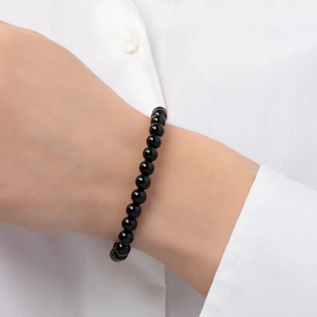 Black Onyx Bead Bracelet/6mm