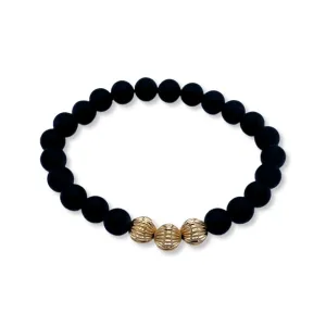 Black Onyx Bead Bracelet