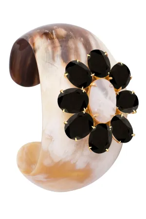 Black Onyx Horn Cuff