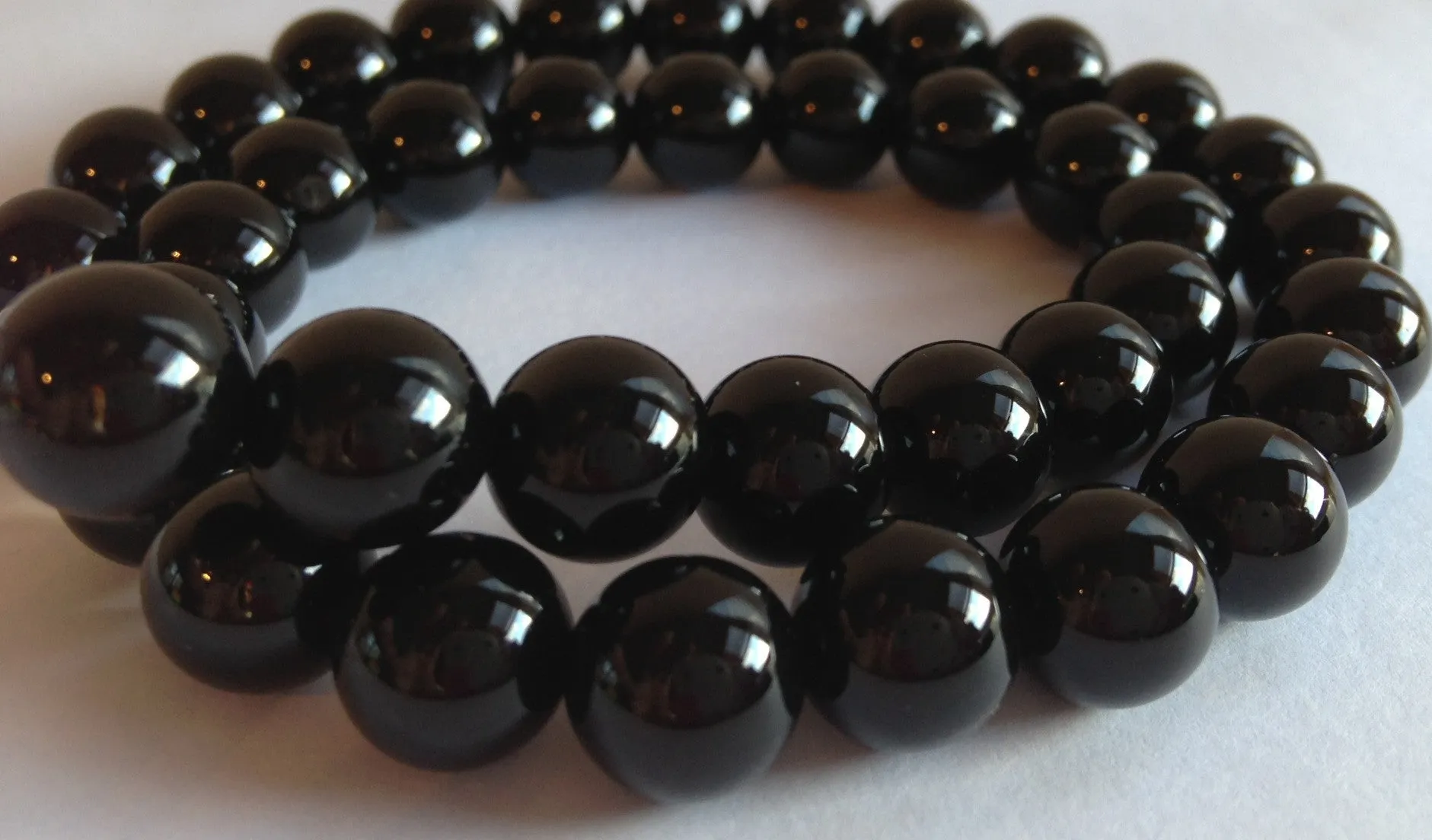 Black Onyx | Round Beads | 12mm | A Grade
