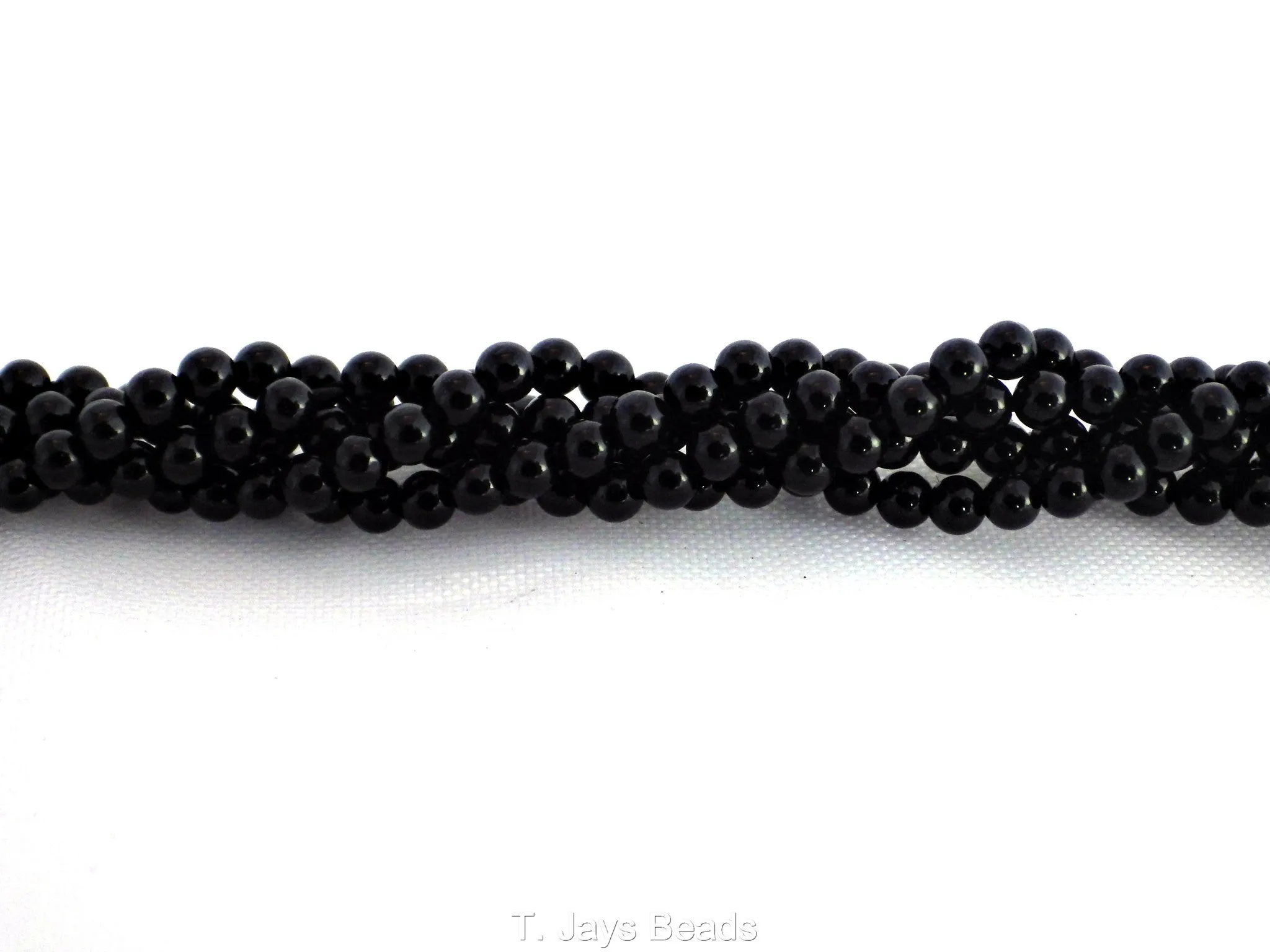 Black Onyx | Round Beads | 2mm | A Grade