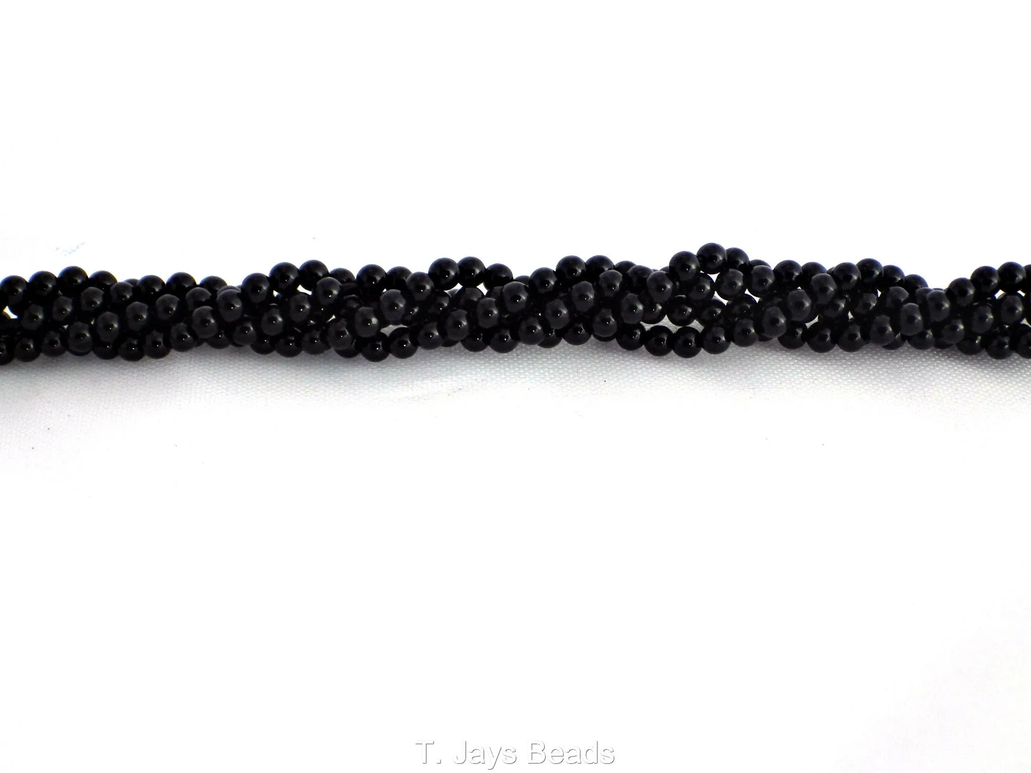 Black Onyx | Round Beads | 2mm | A Grade