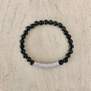 Black Onyx with Pave Bar