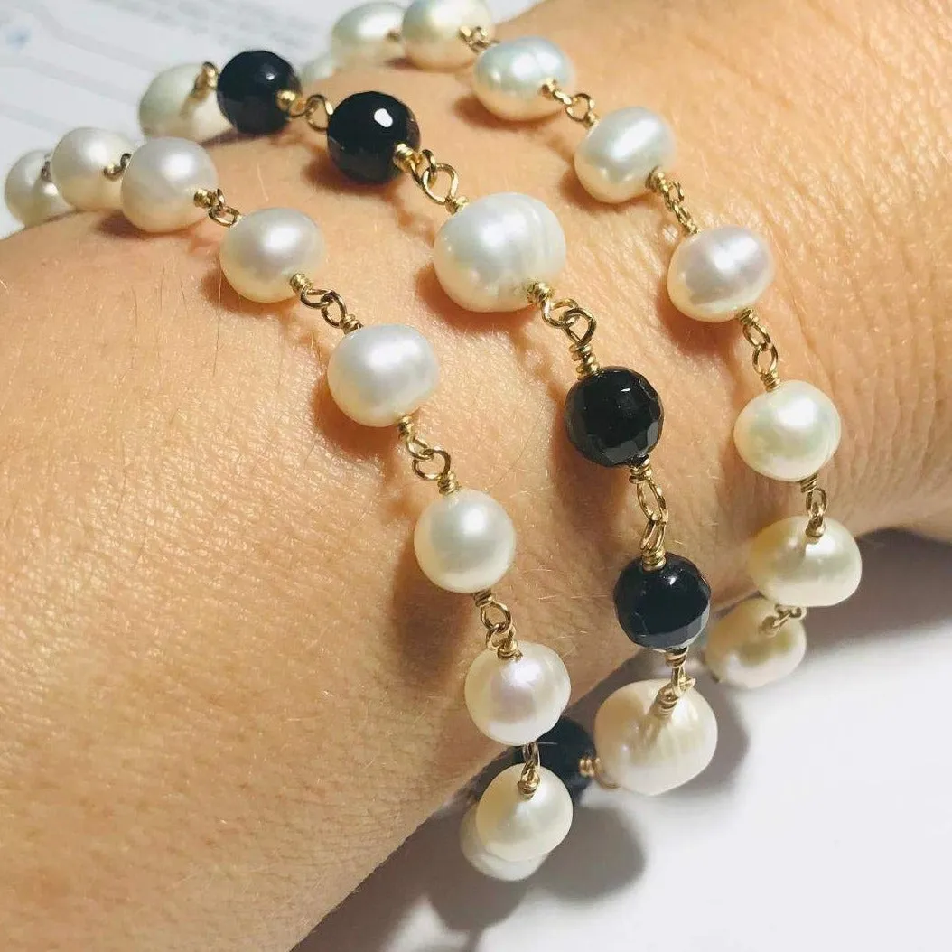 Black Onyx with Pearls