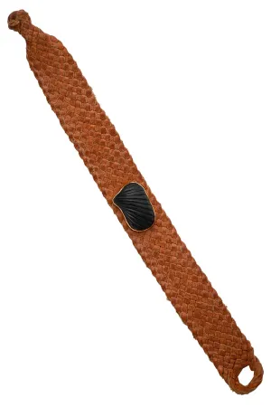 Carved Onyx Barbatia Leather Bracelet