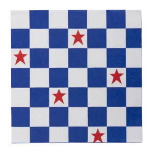 Checks Paper Cocktail Napkin