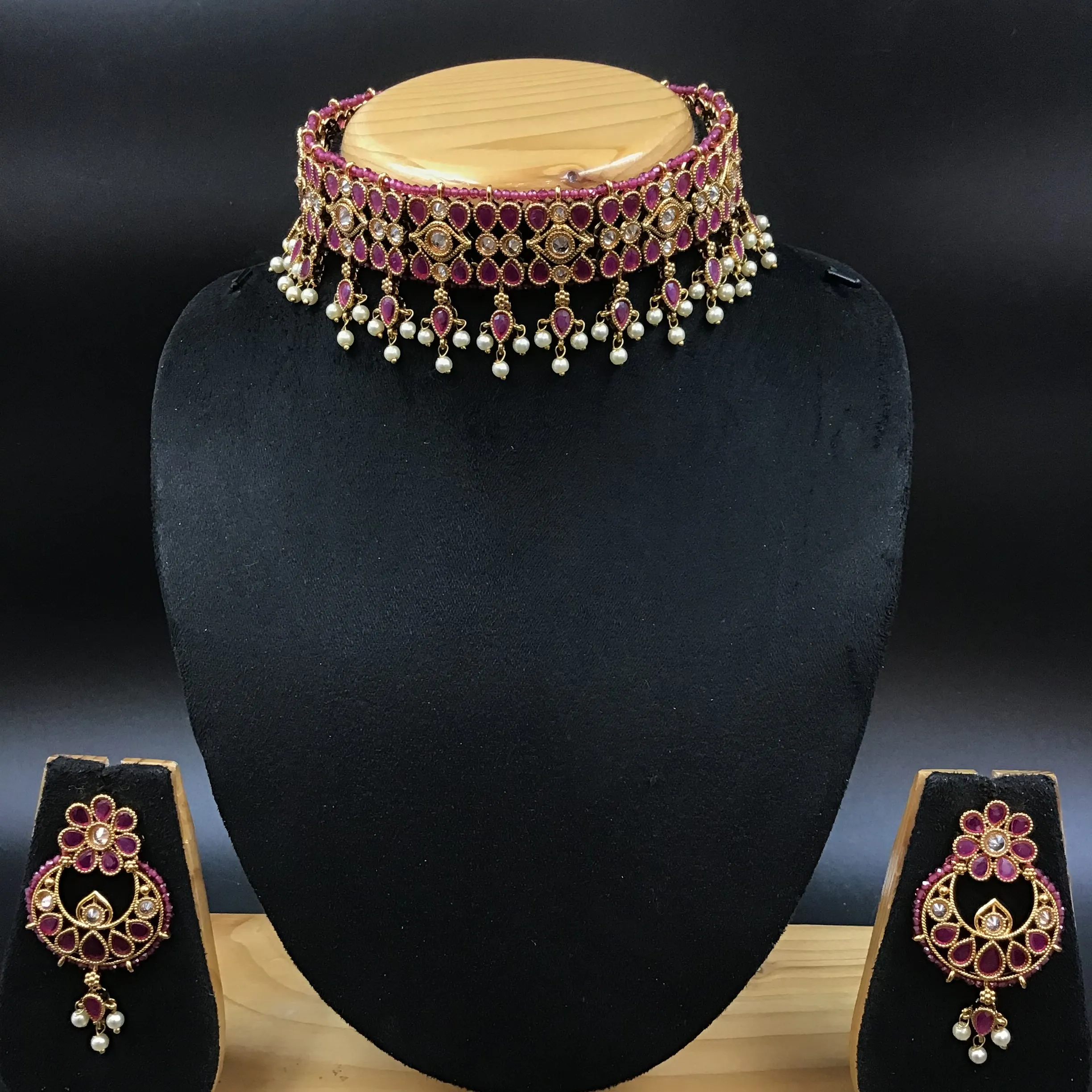 Choker Polki Necklace Set 4886-21