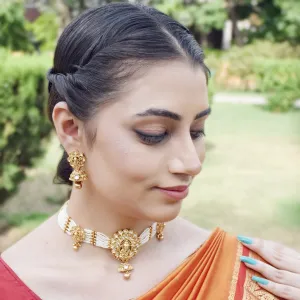 Choker Temple Necklace Set 3570-28