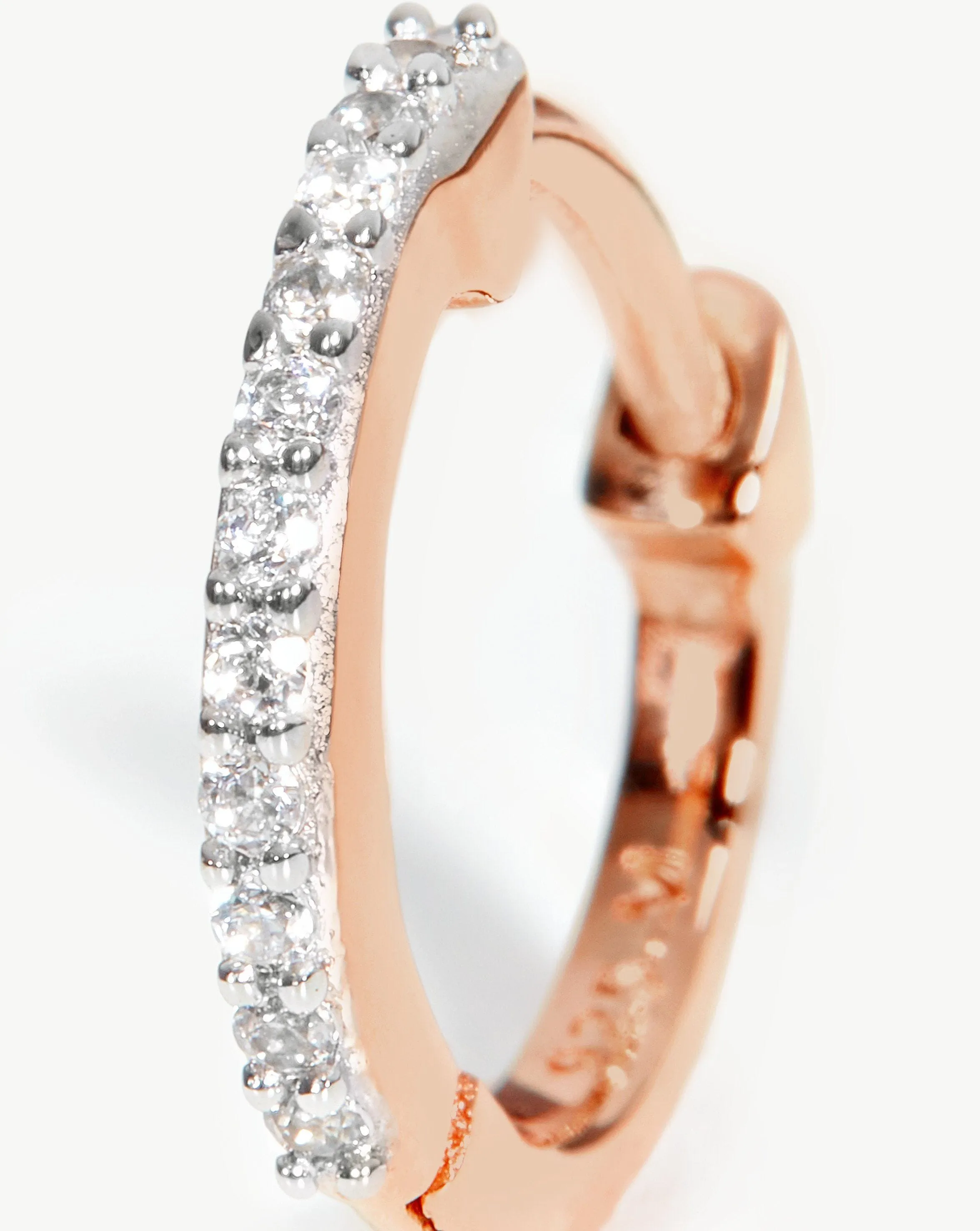 Classic Pave Huggies | 18k Rose Gold Vermeil/Cubic Zirconia