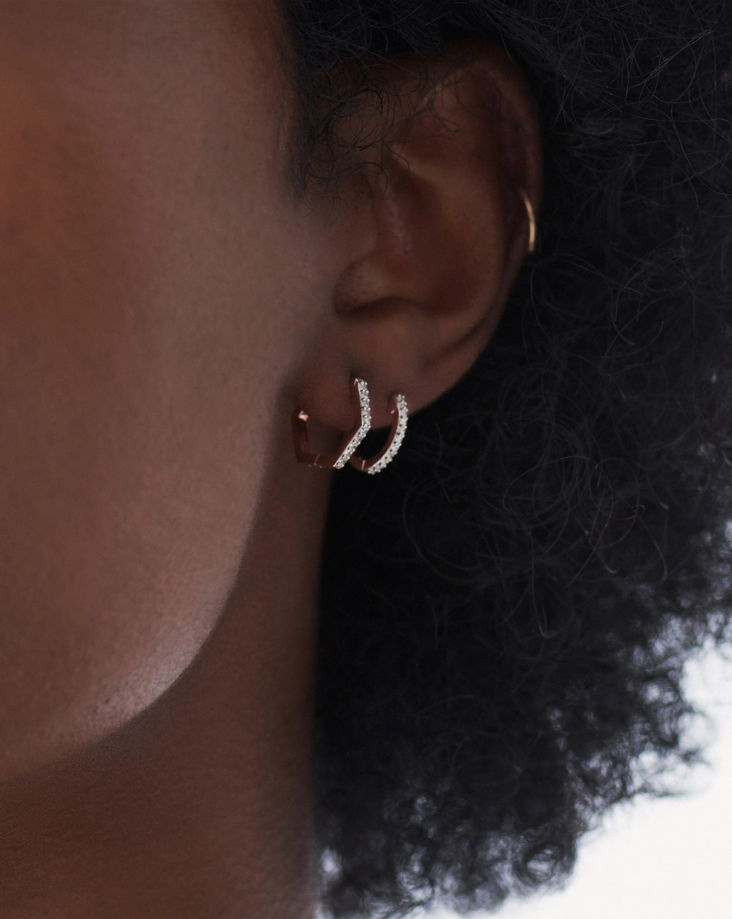 Classic Pave Huggies | 18k Rose Gold Vermeil/Cubic Zirconia