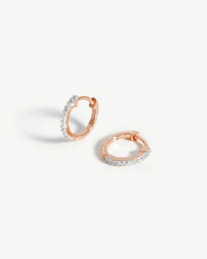 Classic Pave Huggies | 18k Rose Gold Vermeil/Cubic Zirconia