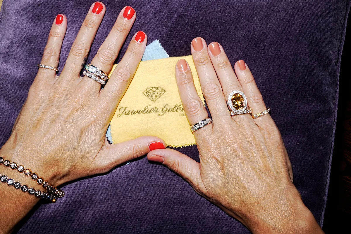 Cocktail Citrin Ring - Weißgold